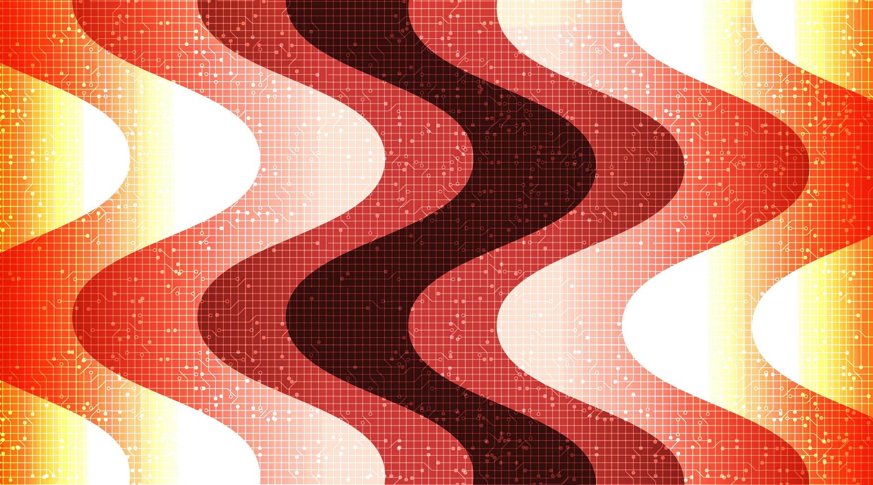 Waving Red technology Background vector