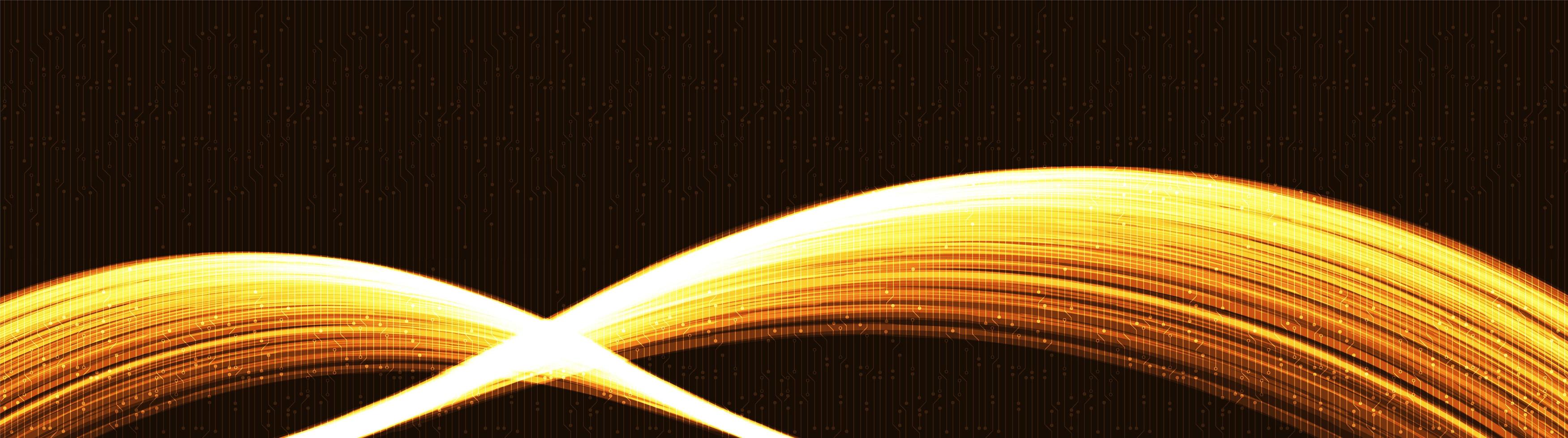 Golden wave Technology Background vector