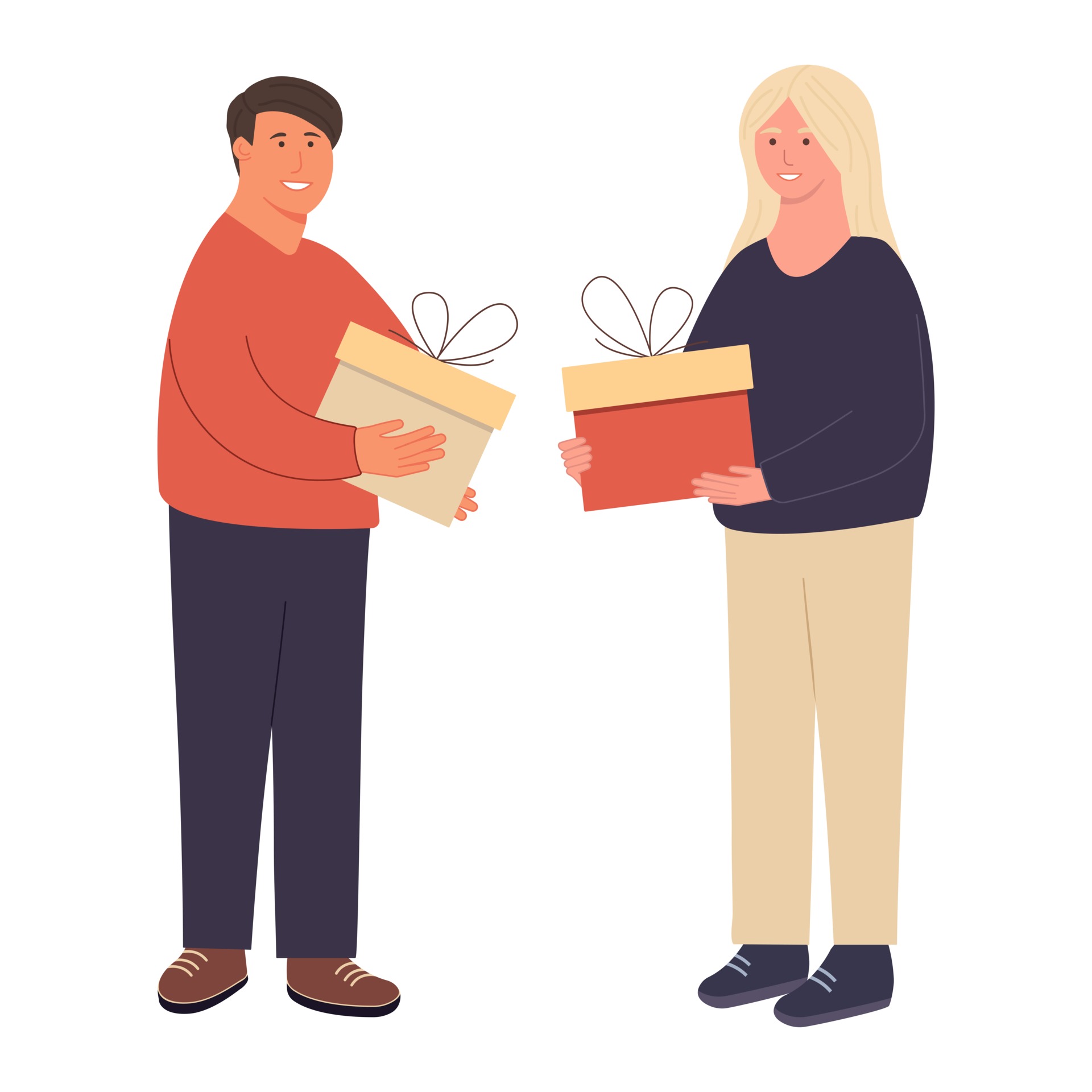 happy-people-give-each-other-gifts-2425594-vector-art-at-vecteezy