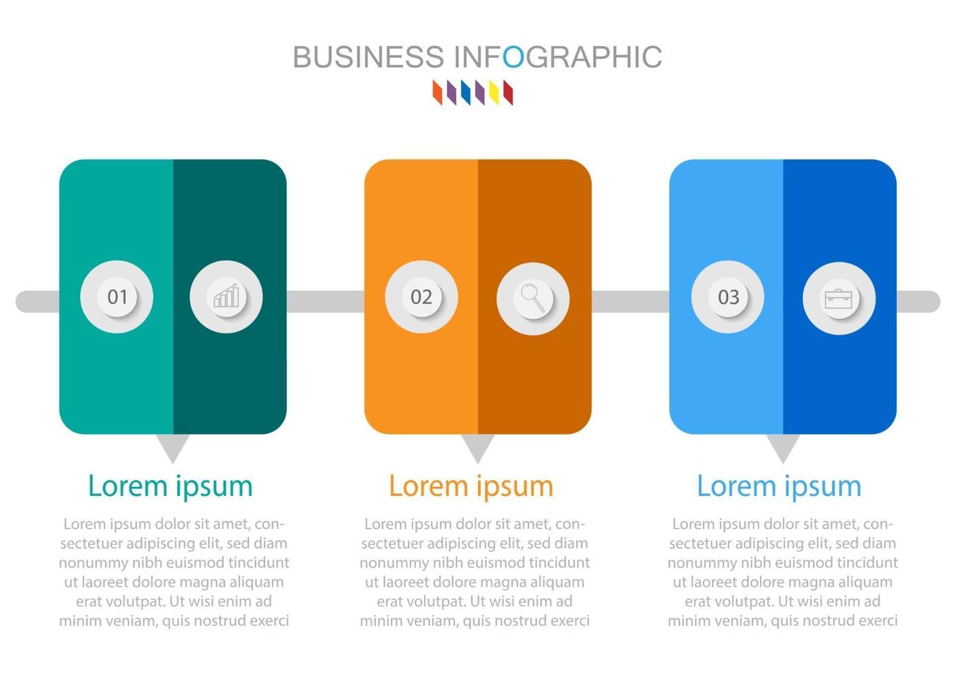 Plantilla de infografía en 4 pasos Plantilla para presentación de gráfico de diagrama y gráfico vector