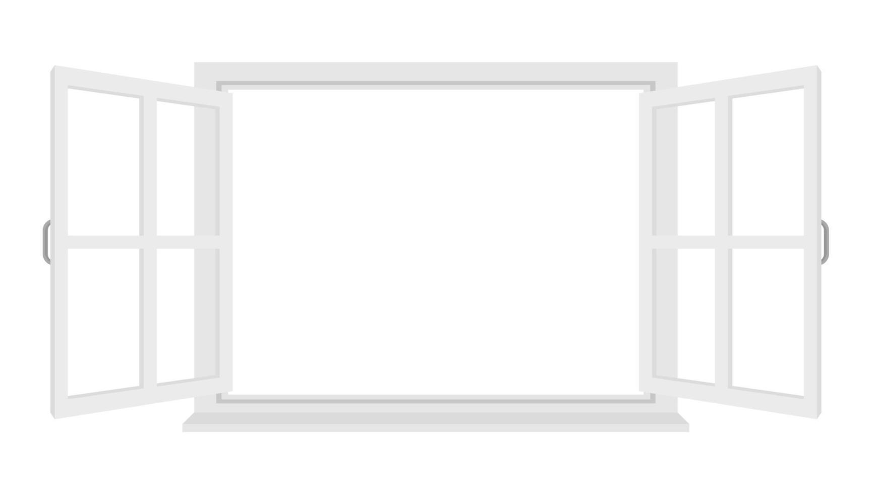 Open window isolated on white background vector