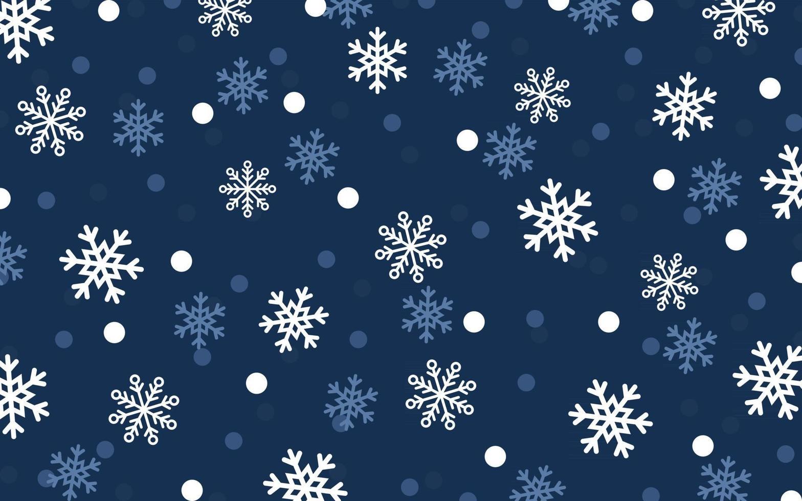 Falling snow on dark blue background vector