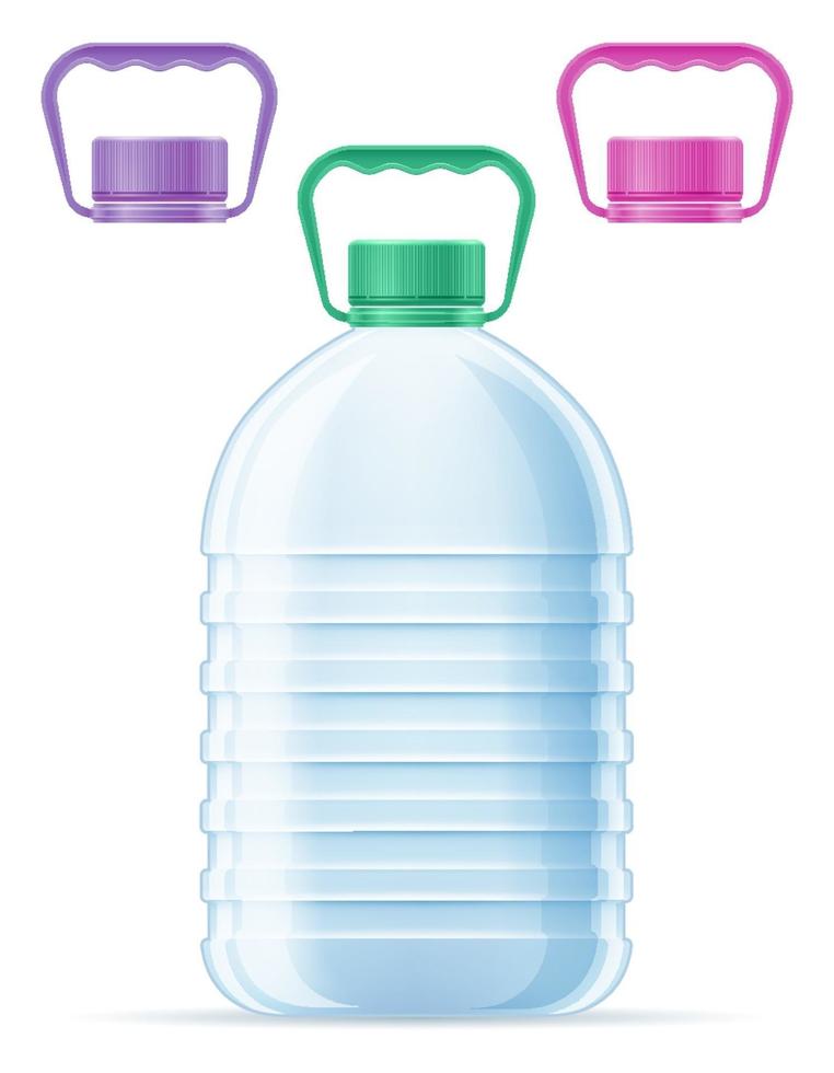 botella de plástico para agua potable ilustración vectorial transparente aislado sobre fondo blanco vector