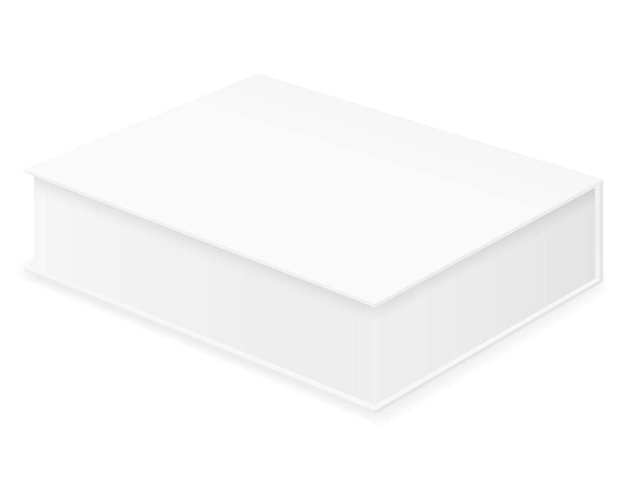 Plantilla en blanco de embalaje de caja de cartón vacía para ilustración de vector de stock de diseño aislado sobre fondo blanco