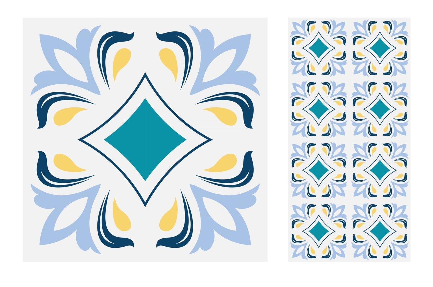 patrones de azulejos vintage antiguo sin costura vector