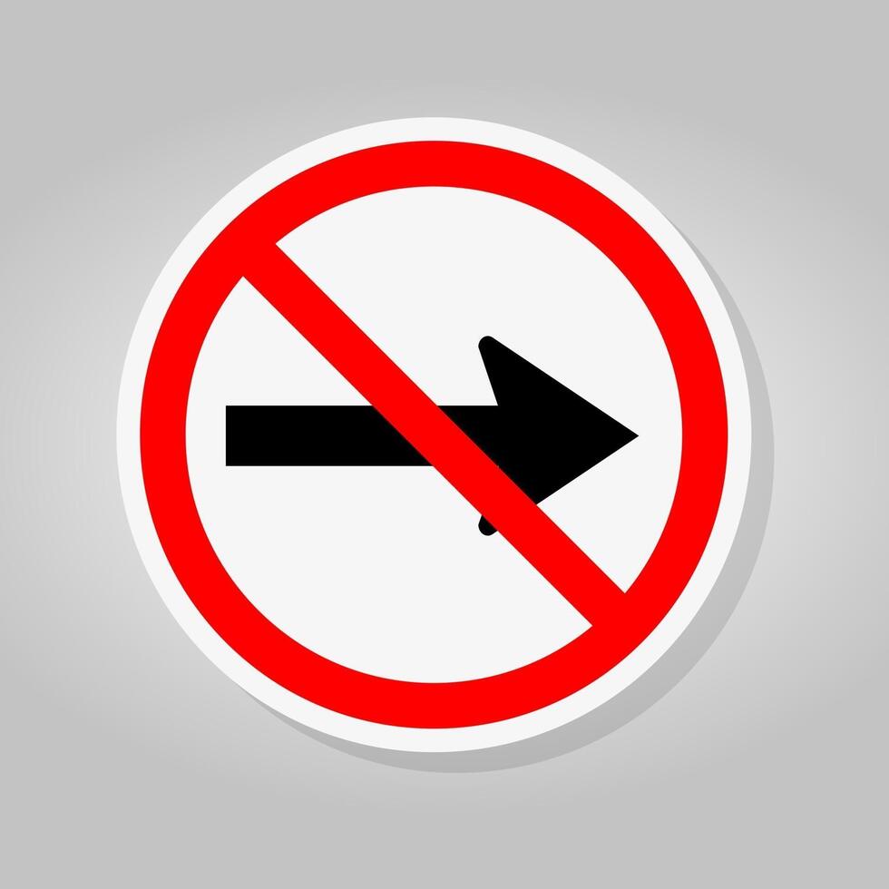 Do Not Go Right By The Arrows Traffic Road vector