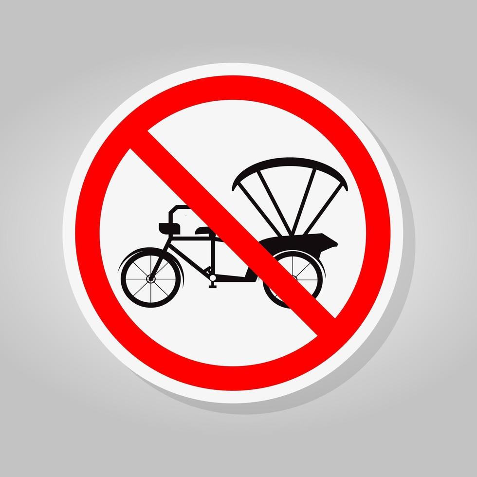 Prohibit Bicycle Or Tricycle Sign vector