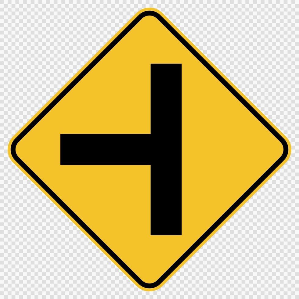 T Junction Traffic Road Sign vector