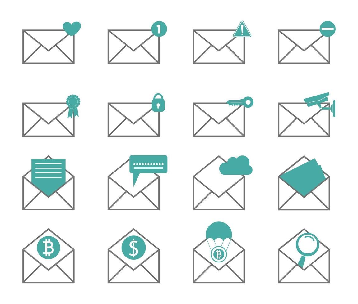 Mail icon New email notification Simple design style vector