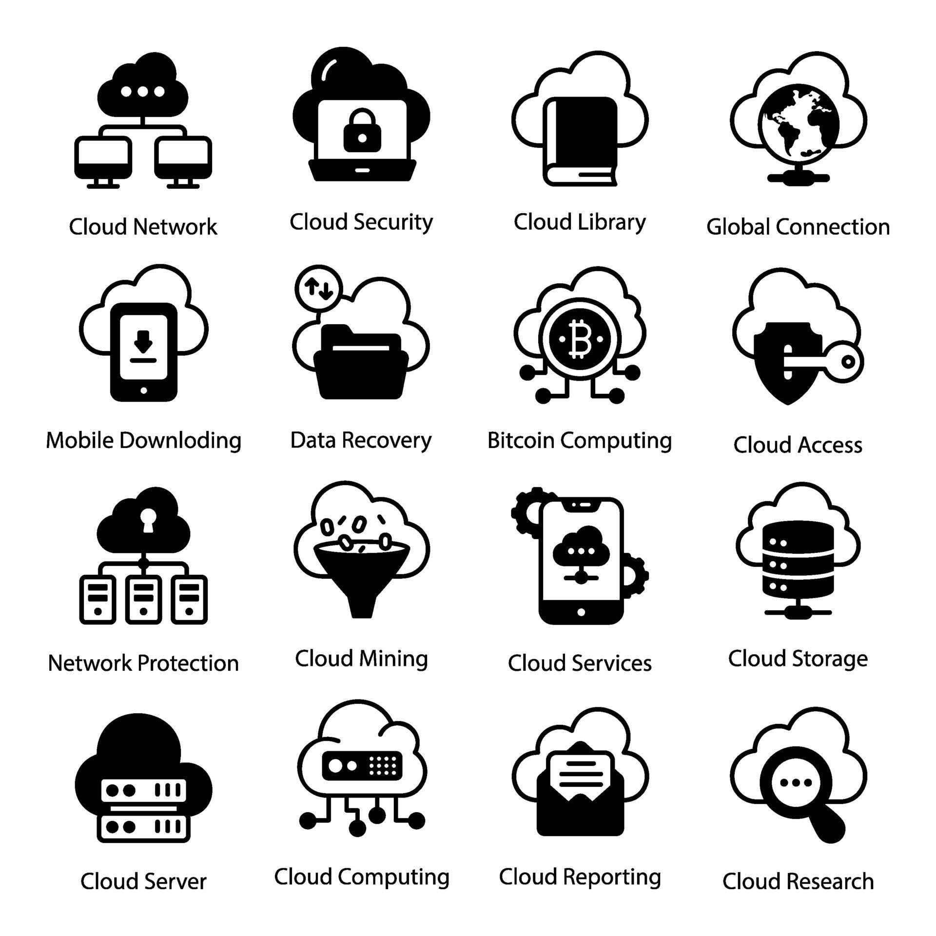 Cloud Computing and Technology 2426717 Vector Art at Vecteezy