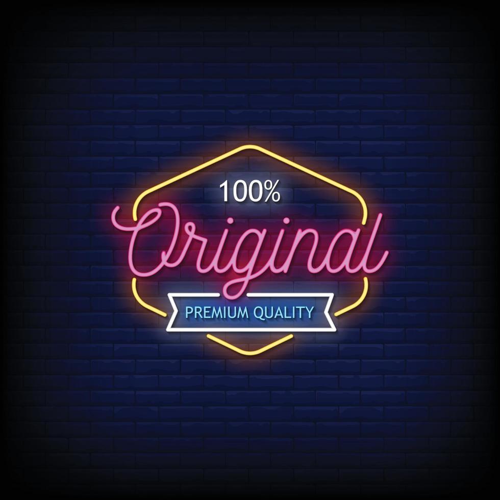 Original Neon Signs Style Text Vector