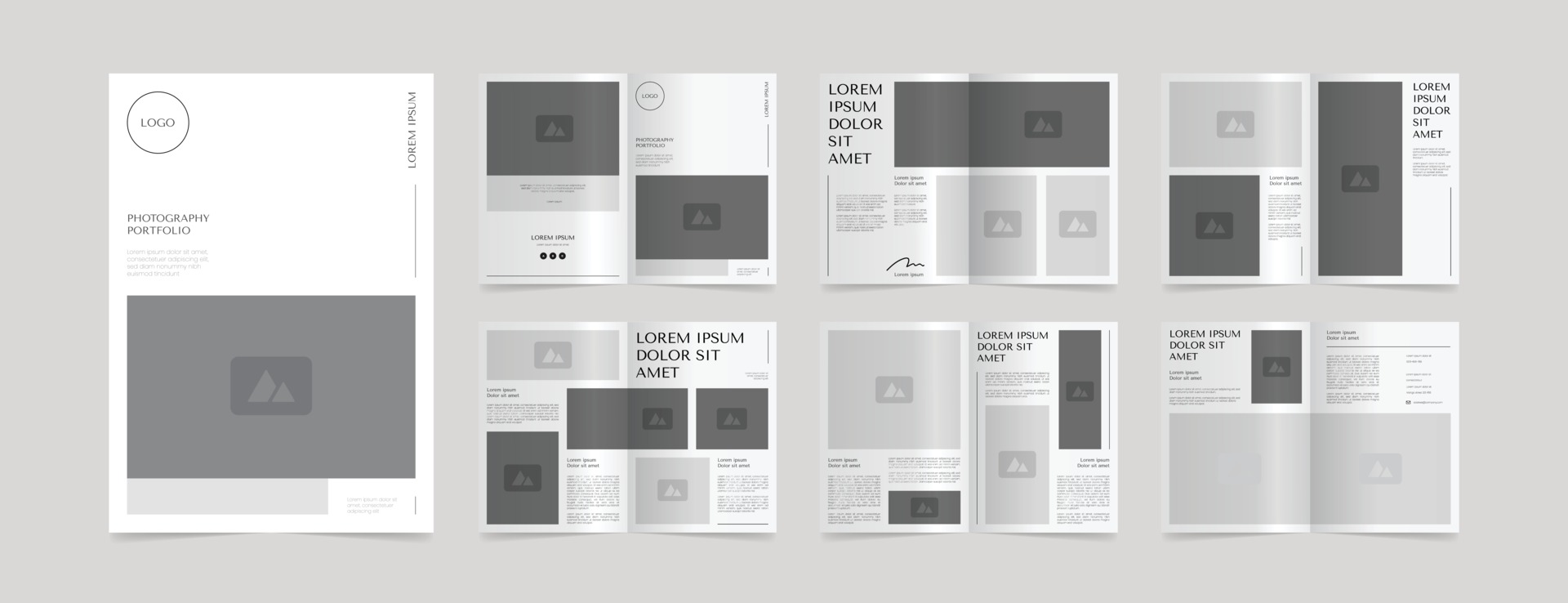Simple Photography Portfolio Layout Design Template 2426813 Vector Art simple-photography-portfolio-layout-design-template-2426813-vector-art
