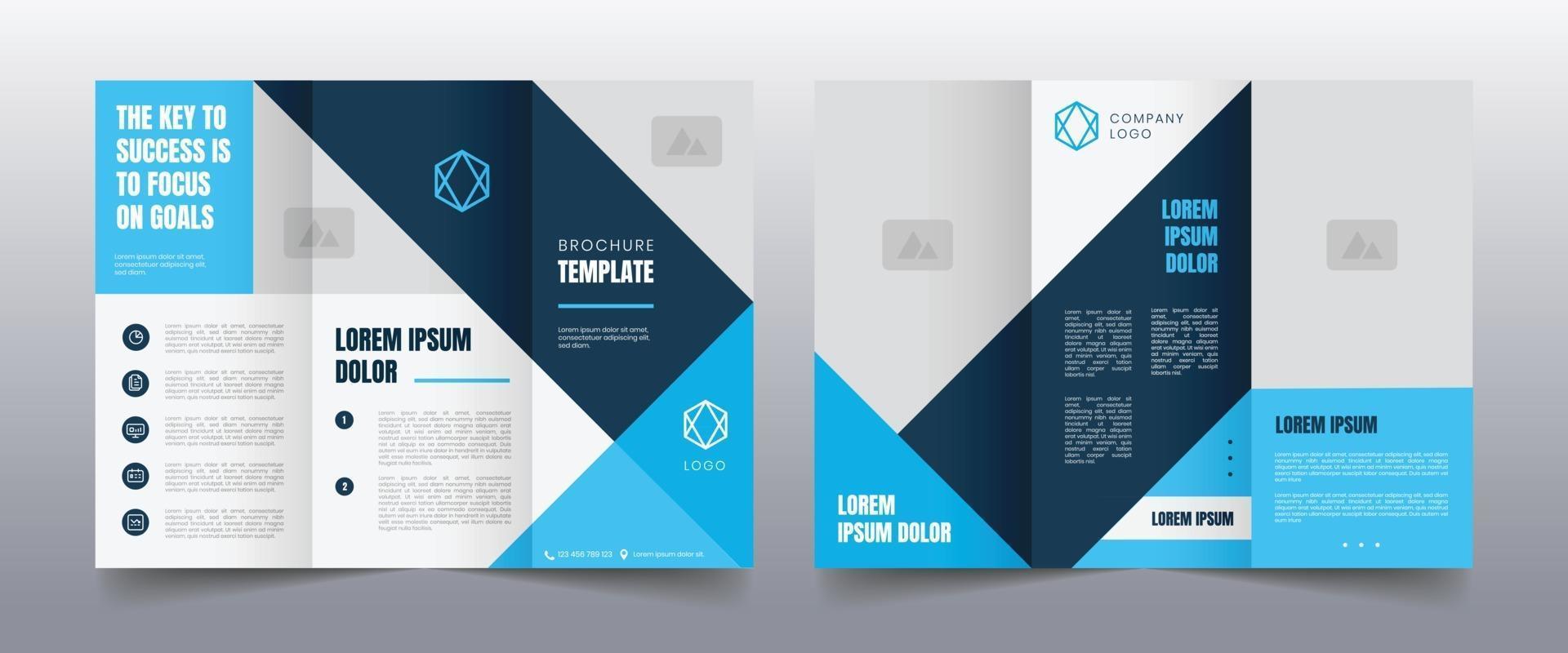 modern trifold business brochure template vector