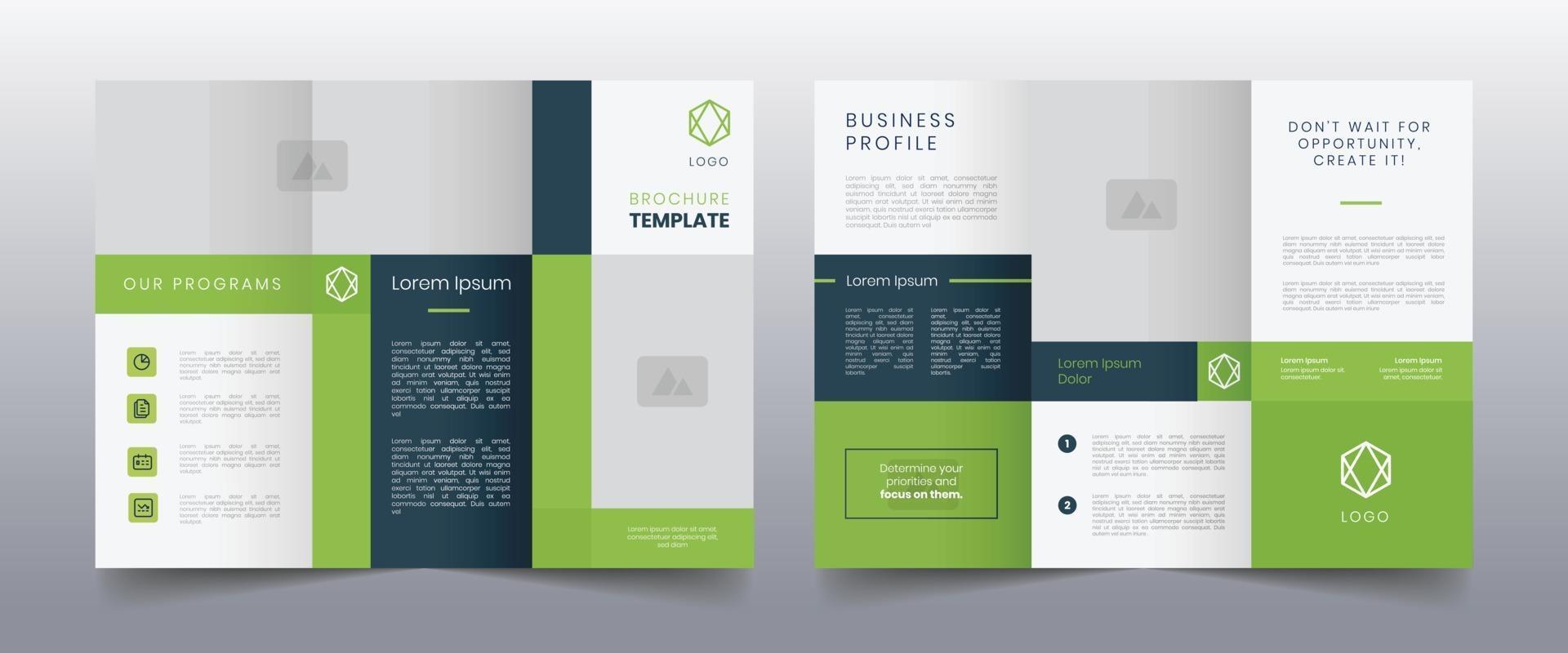 modern trifold business brochure template vector