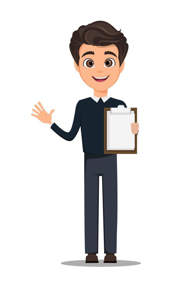 Business man cartoon character vector