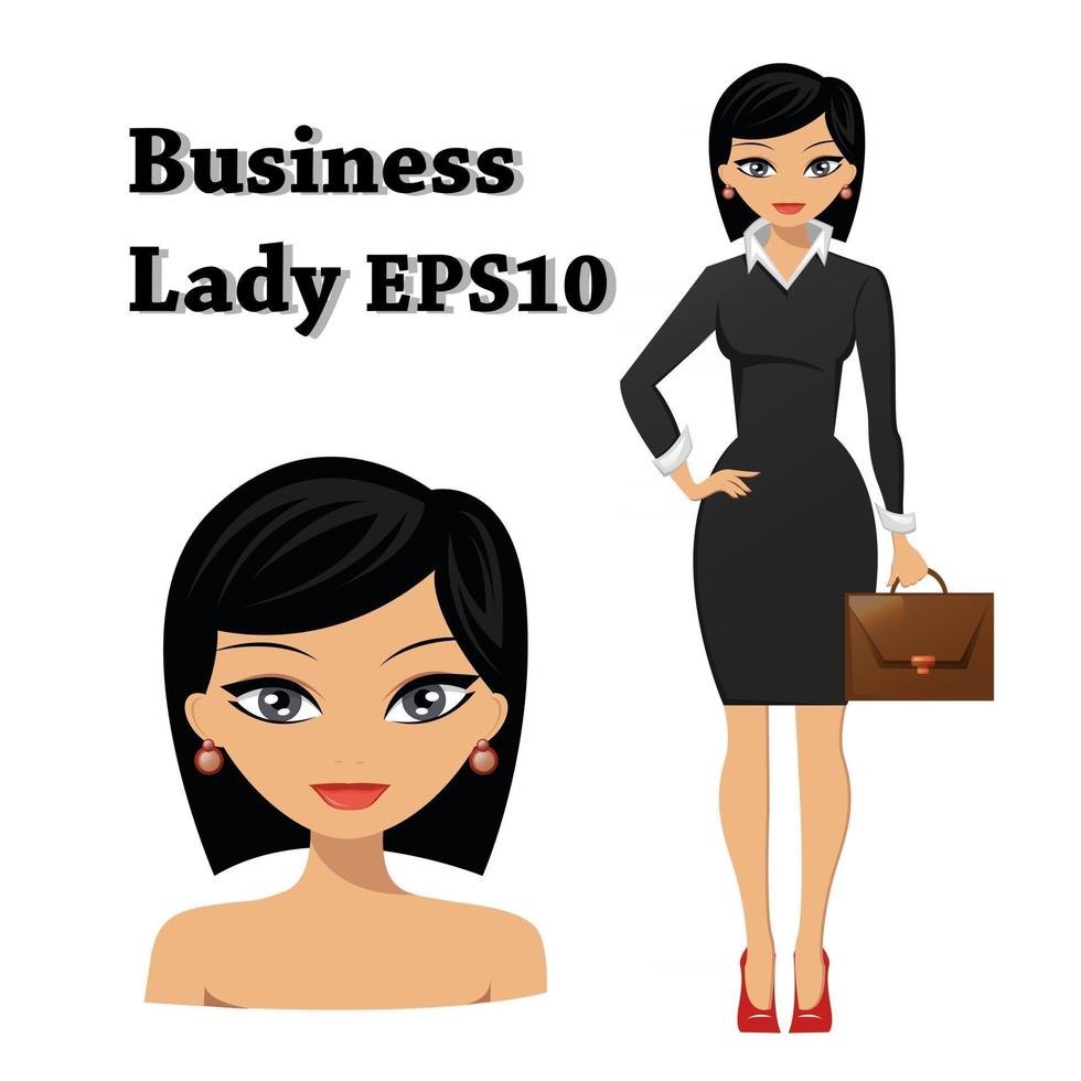 Beautiful Business Girl vector