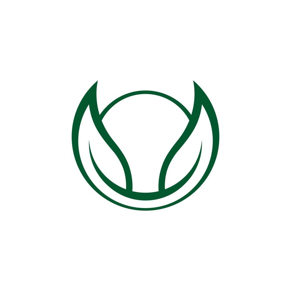 green leaf ecology vector symbol