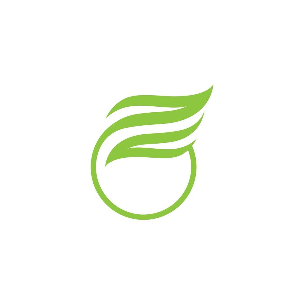 green leaf ecology vector symbol