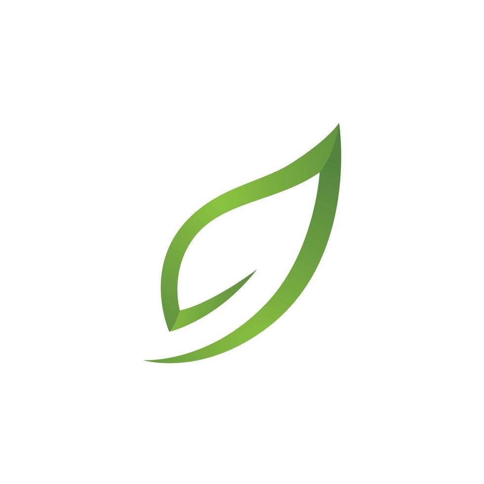 green leaf ecology vector symbol