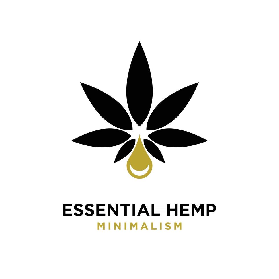 premium essential hemp vector logo