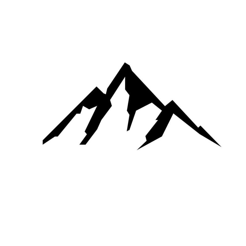 simple Mountain black vector logo icon illustration design