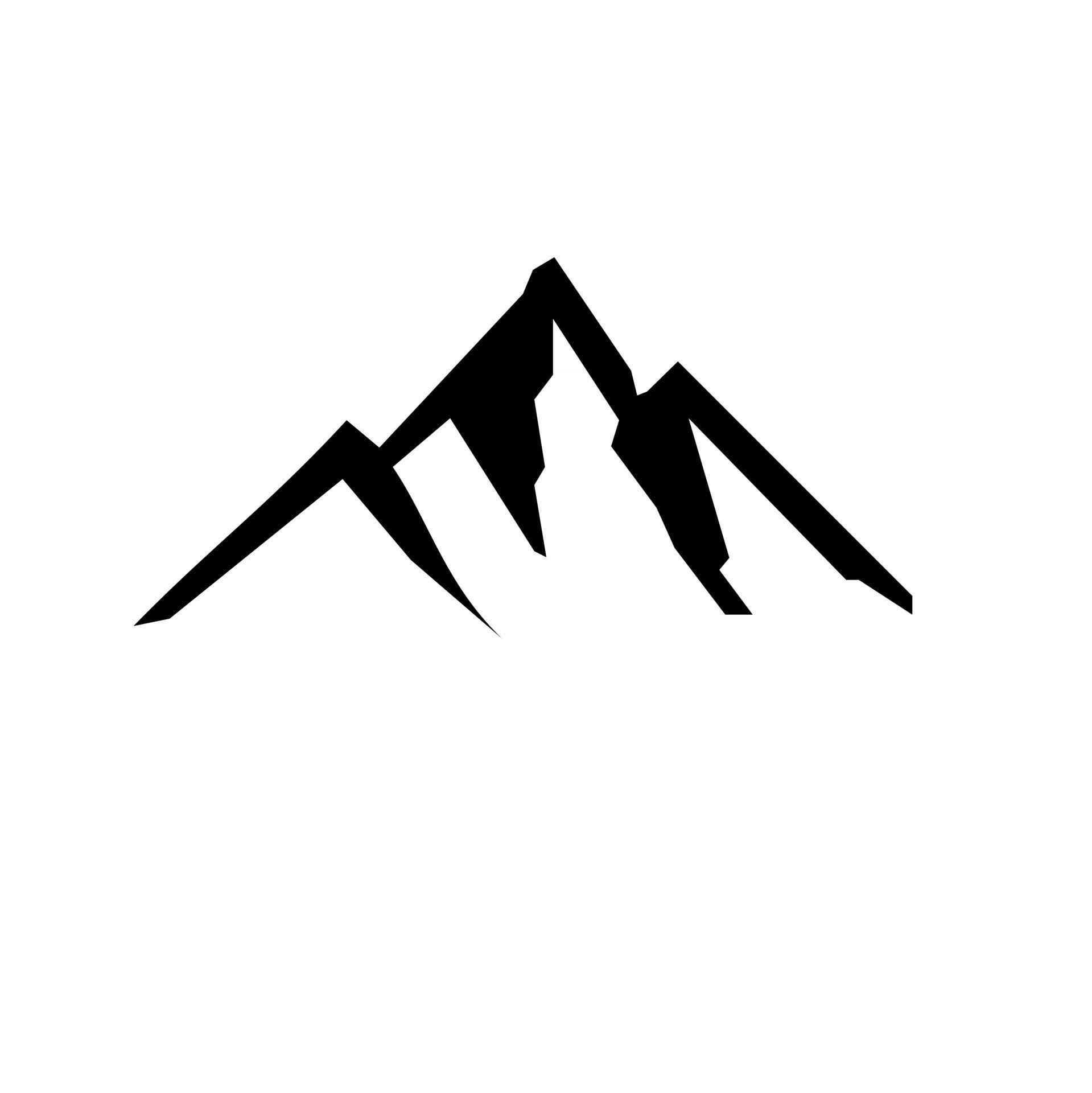 simple Mountain black vector logo icon illustration design 2427780 ...