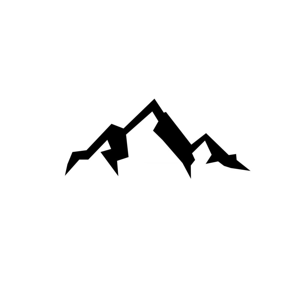 simple Mountain black vector logo icon illustration design