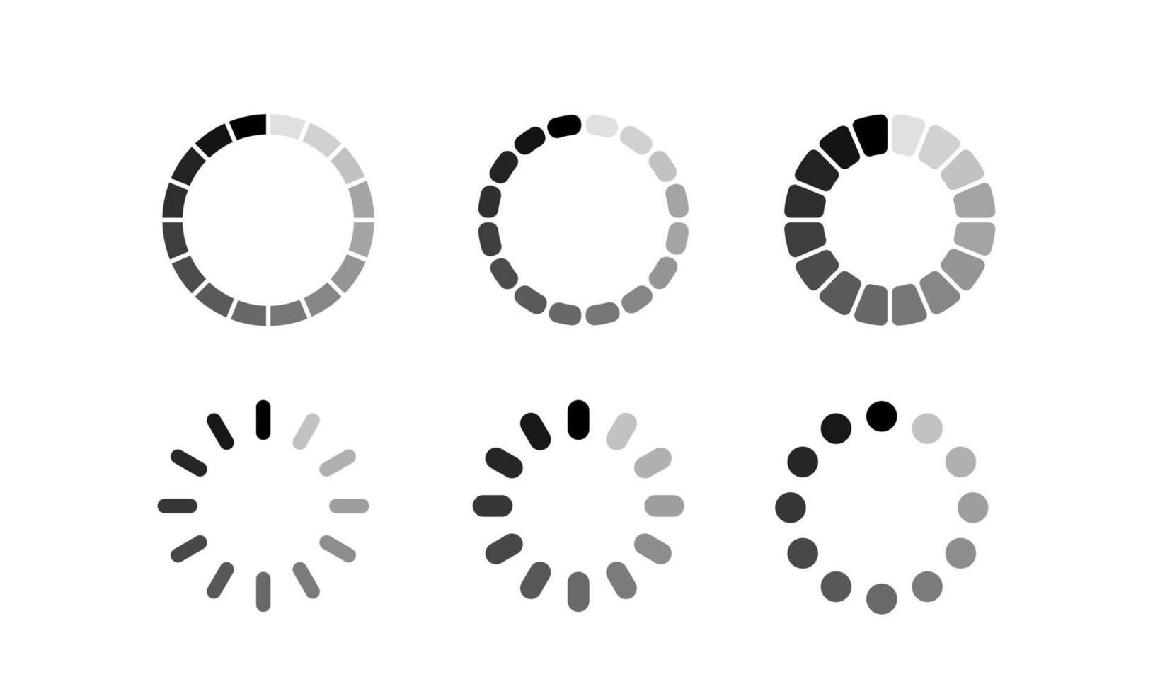 Vector loading icon  Progress bar for upload download round process simple design