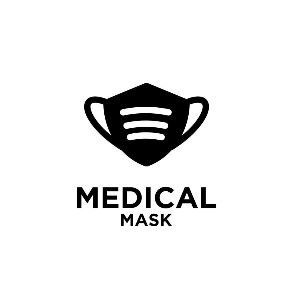 Diseño de ilustración de plantilla de logotipo de vector de icono de máscara médica