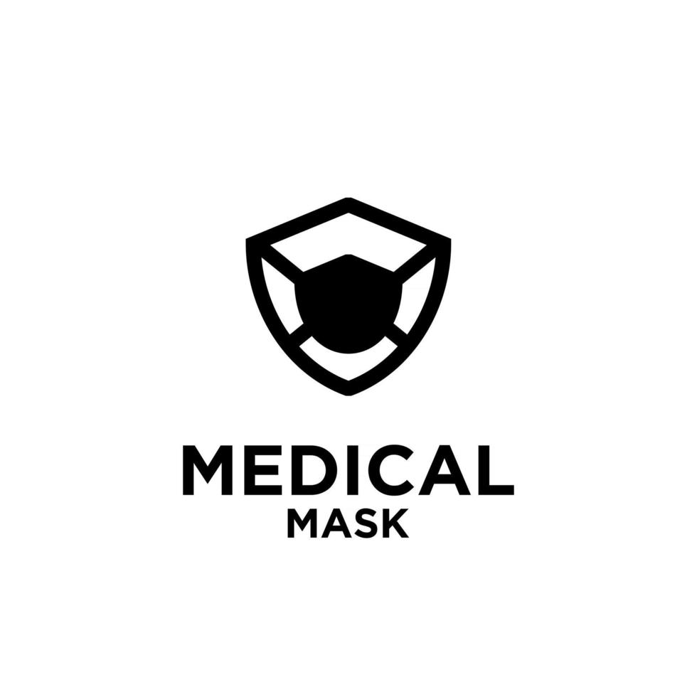 Medical Mask Icon Vector Logo Template Illustration Design