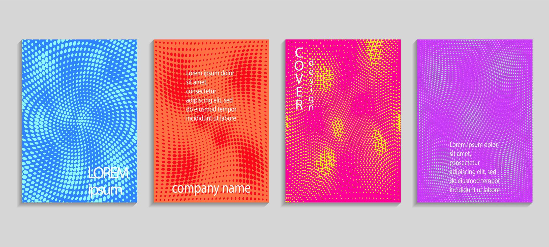 Minimal abstract vector halftone cover design template