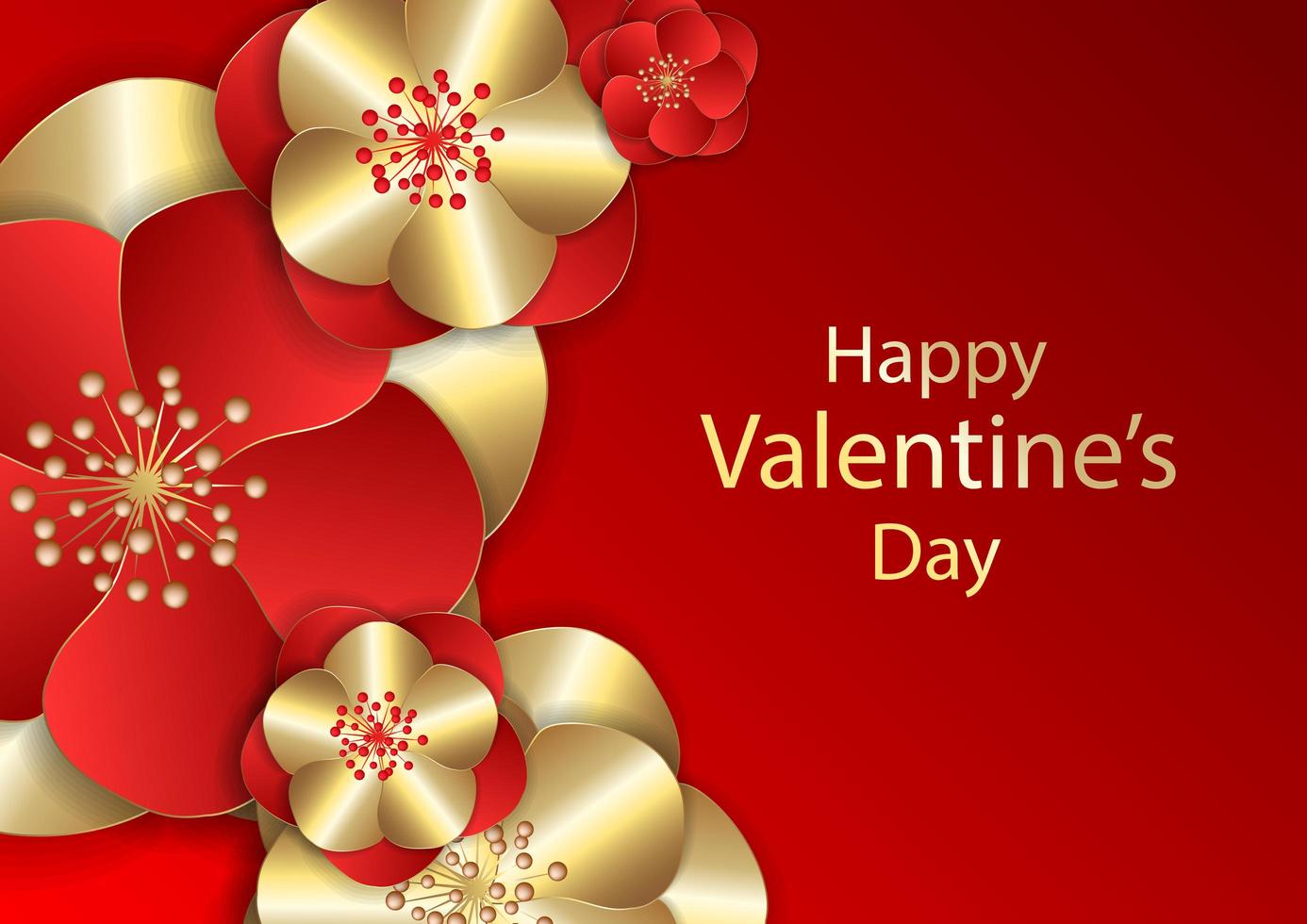 Romantic background Valentines day concept vector