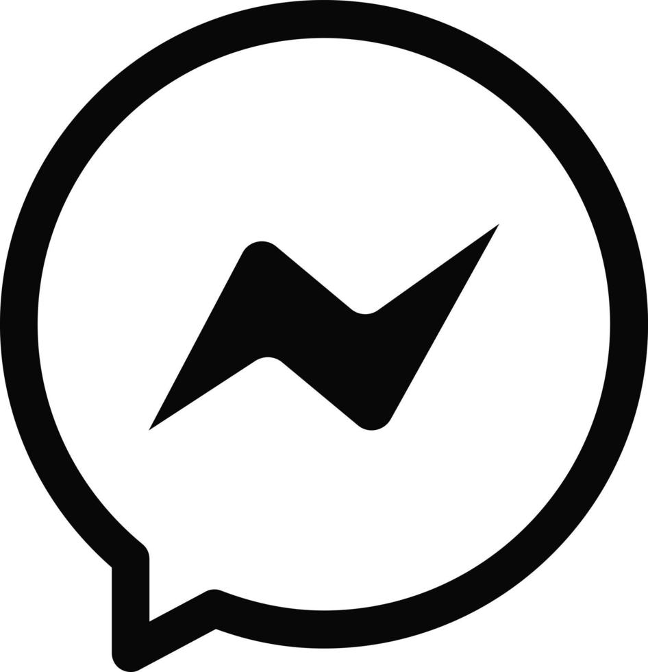Messenger outline icon vector