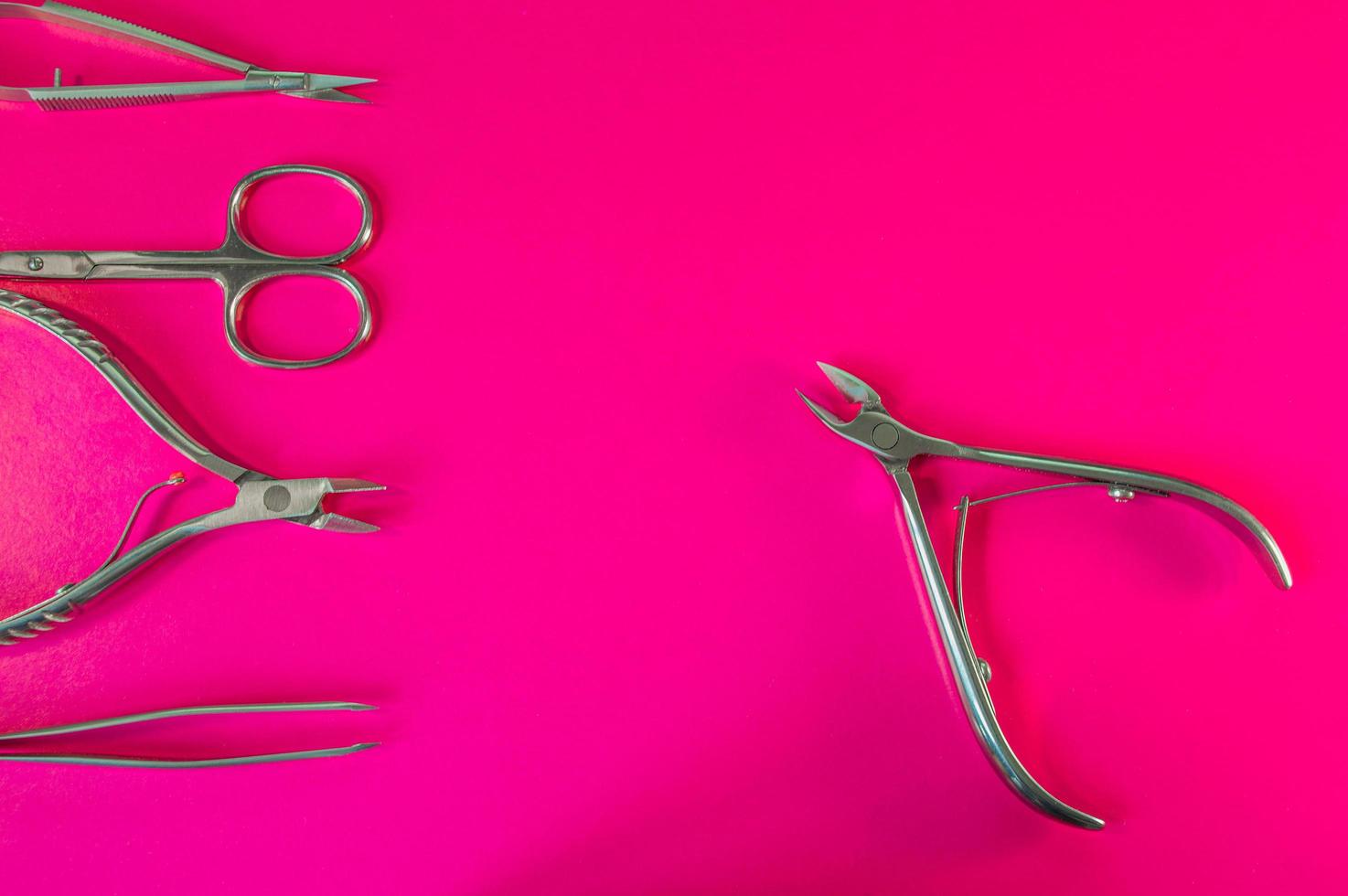 A set of cosmetic tools for manicure and pedicure photo