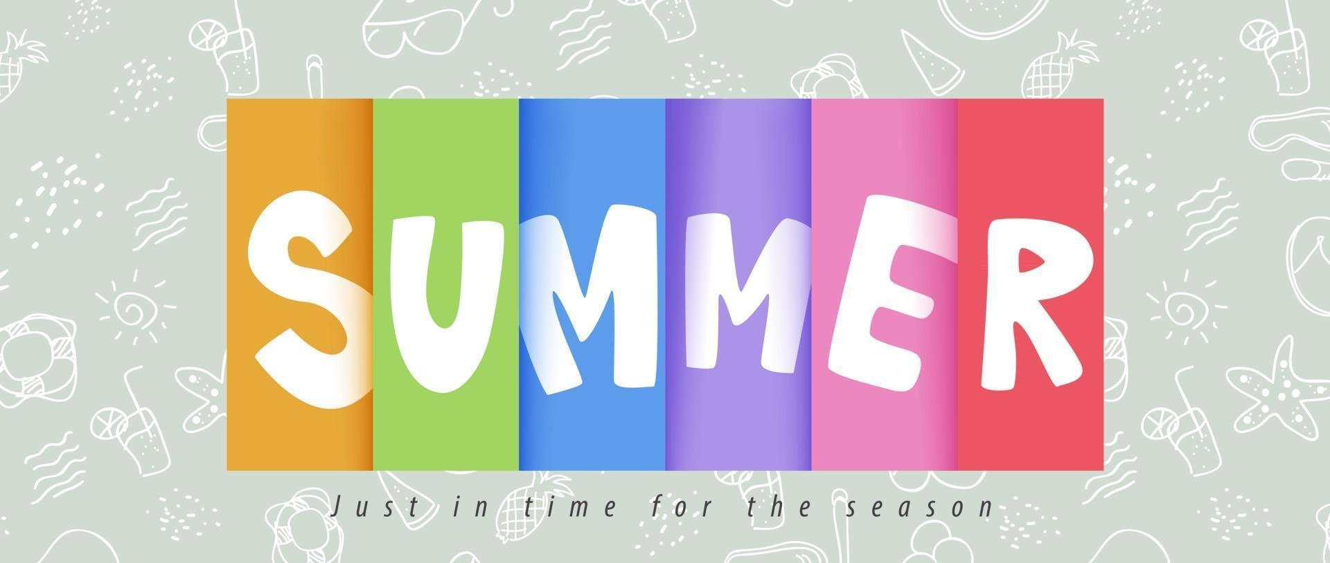 Colorful Summer background layout banner background vector