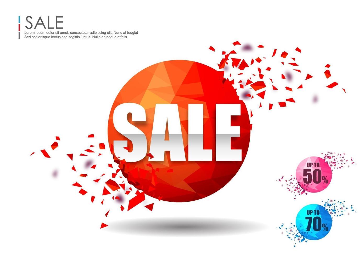 sale discount banner template promotion vector