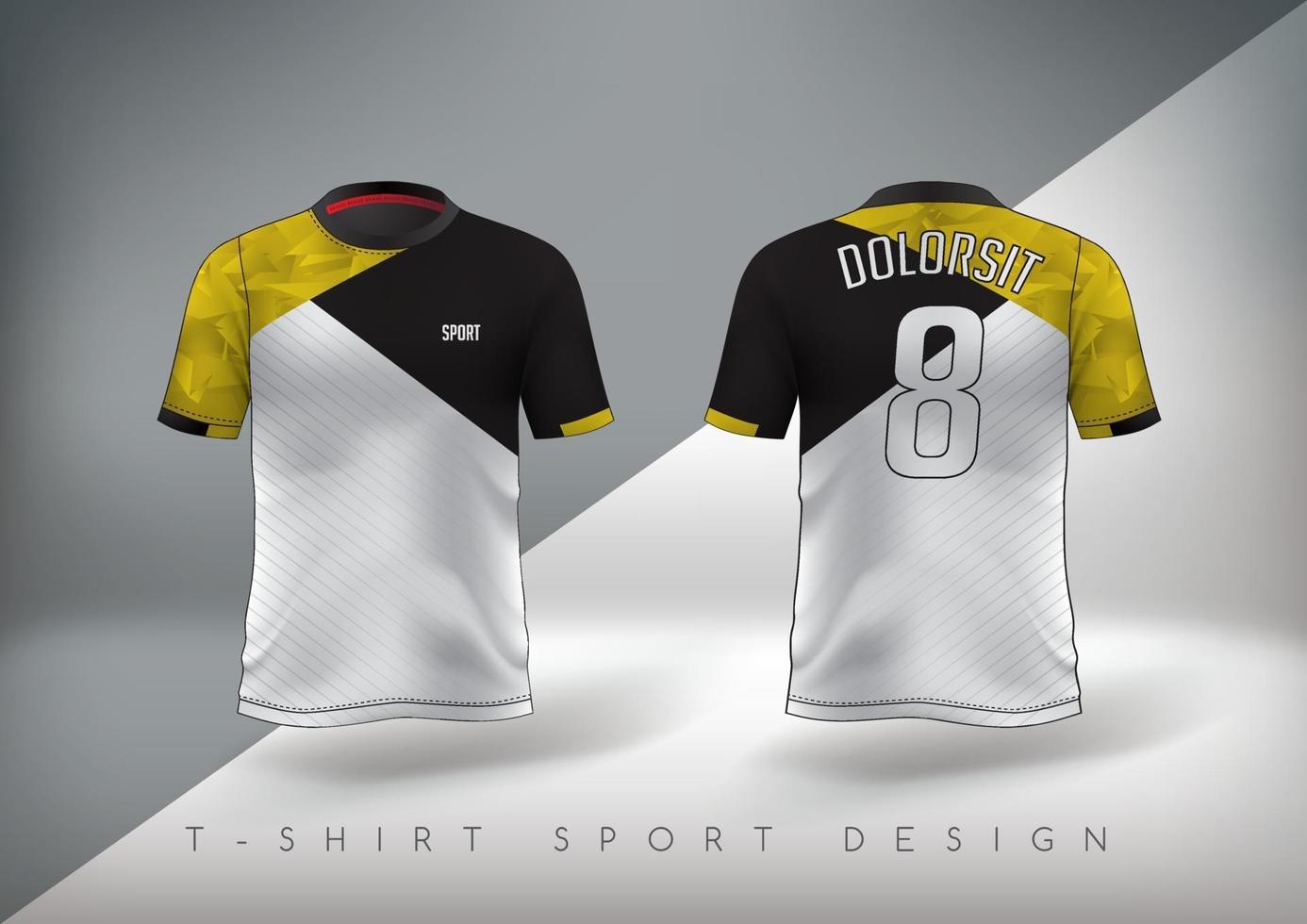 Soccer sport t shirt design slim fitting with round neck vector