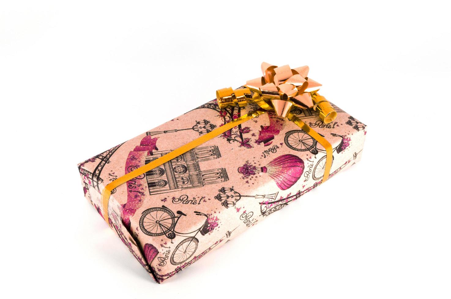 Gift box with a little bow photo