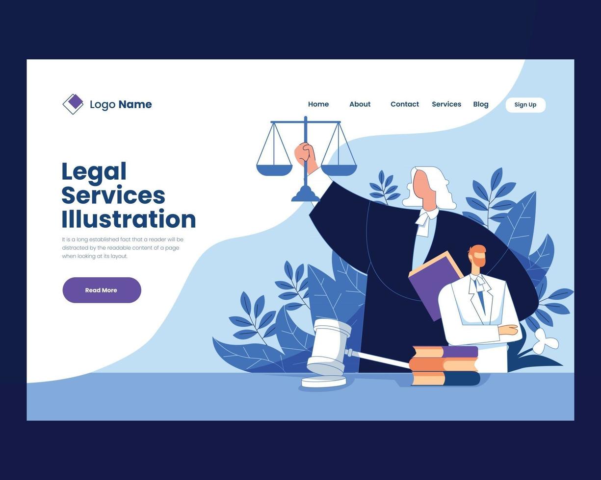 Justice and law legal services vector illustration