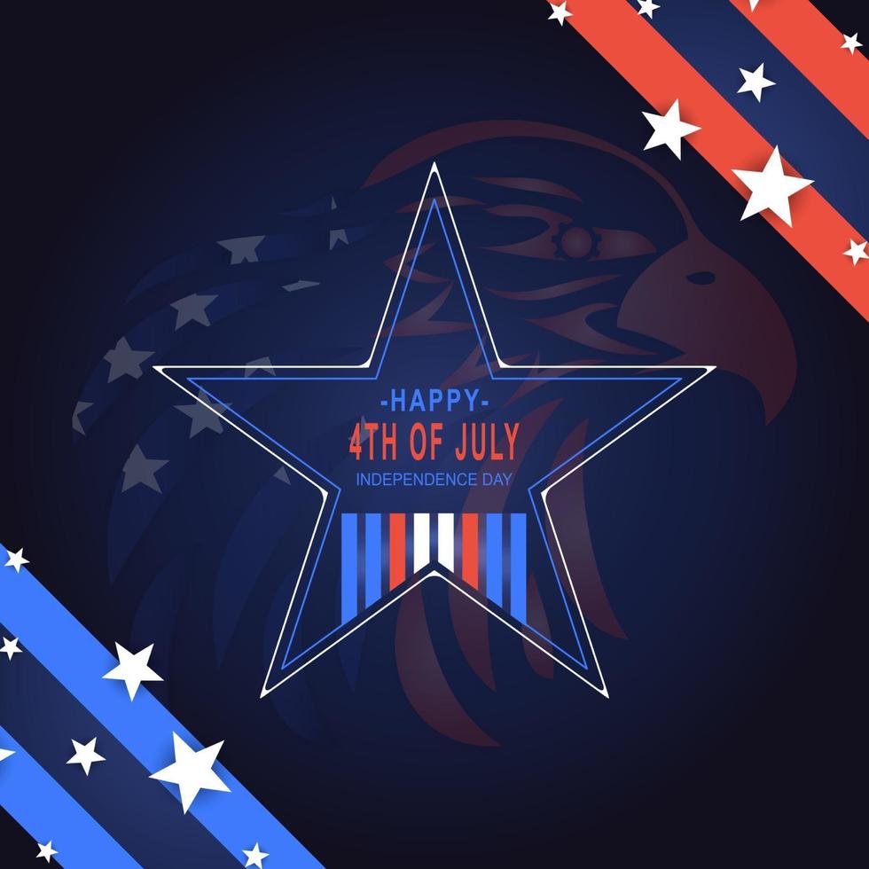 ilustración vectorial gráfico de la estrella de la bandera americana el 4 de julio vector