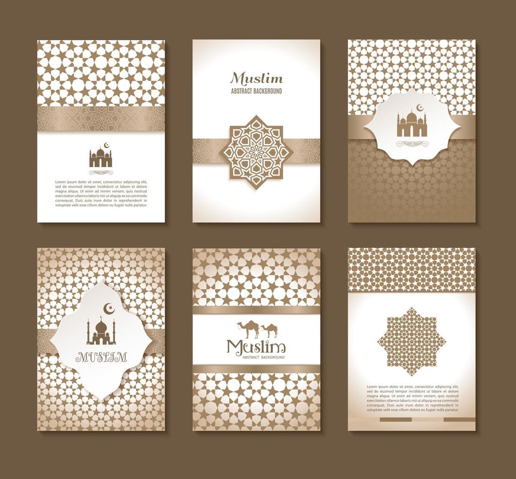 Banners set of ethnic design. Religion abstract set of layout. vector