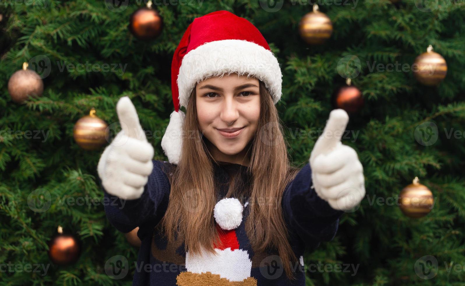 Christmas thumbs up photo