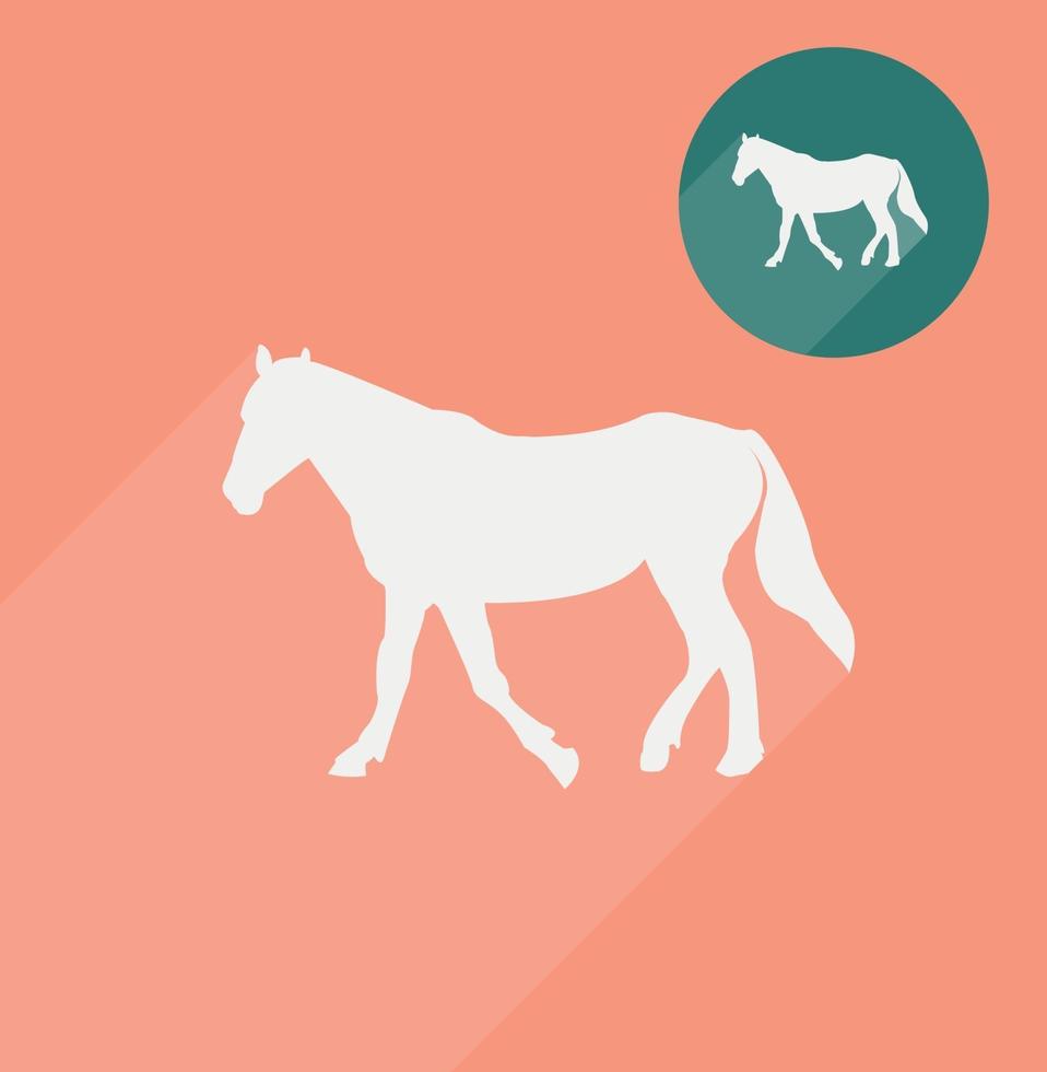 silueta de icono de caballo vector