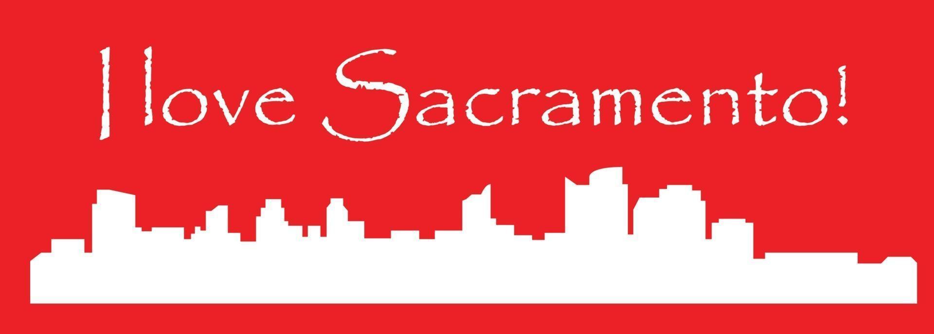 Sacramento California city silhouette vector