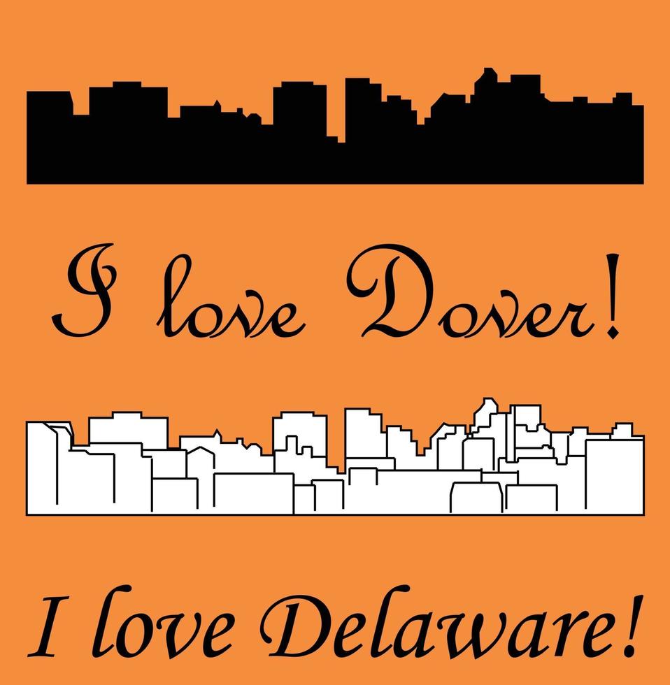 Dover Delawarecity silhouette vector