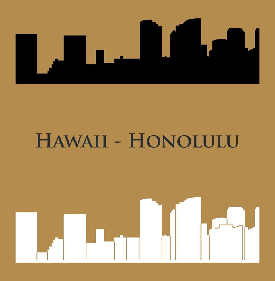 Honolulu Waikiki Hawaii vector