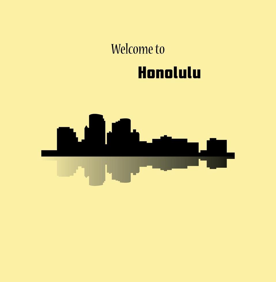Honolulu Waikiki Hawaii vector