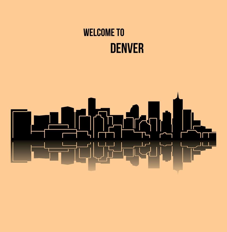 Colorado Denver city silhouette vector
