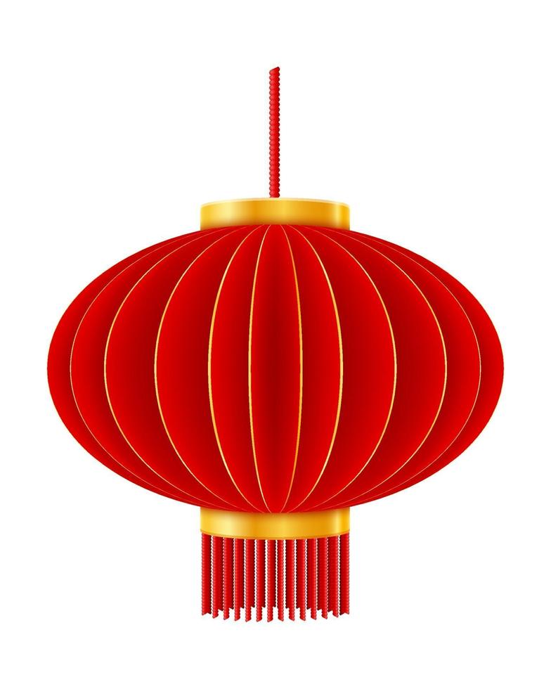 red chinese lanterns for holiday and festival decoration for design stock vector illustration isolated on white background