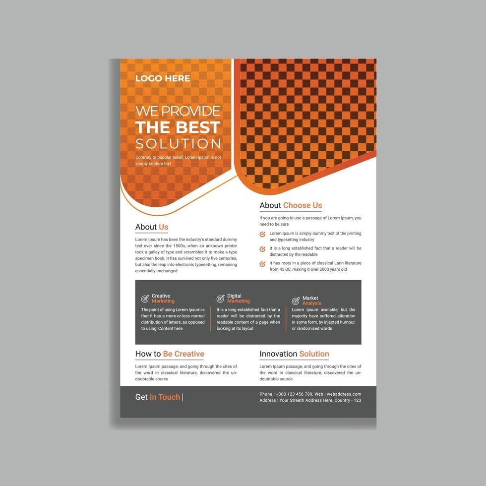 Colorful Modern Business Flyer Template Design vector